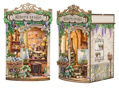 Obrázek produktu pro Monet's Studio – 3D DIY Book Nook miniaturní domek 3D puzzle s LED osvětlením