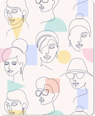 Produktbild von MuchoWow® Mauspad Mousepad Mädchen - Frauen - Muster - Pastell - Mädchen - Kinder - Kind - Kind 19x23 cm - Mousepads - Maus Mat - Pad - Mausunterlage - Mauspads - Spielen