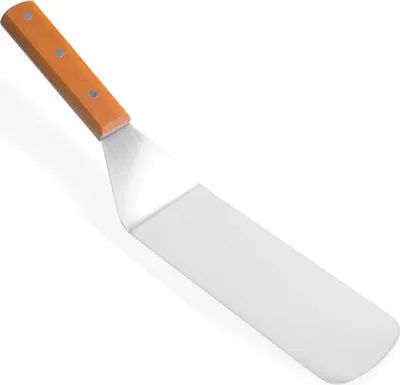 Produktbild von XXL Pfannenwender aus Edelstahl | Fleischwender mit Holzgriff | Bratenheber - Pfannenschaufel| Bratenwender Grillwender | Grillspachtel | BBQ Grillspachtel | Küchenschaber | Burger Grillwender