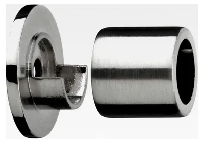 Produktbild von Wandlager für Gardinenstangen, Edelstahl-Optik, Ø 16 mm, mit Montagematerial