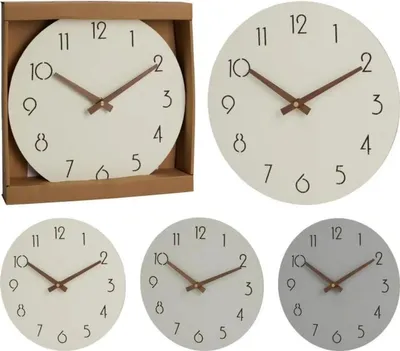 Image de Horloge murale Koopman MDF 30 cm, moderne et aléatoire