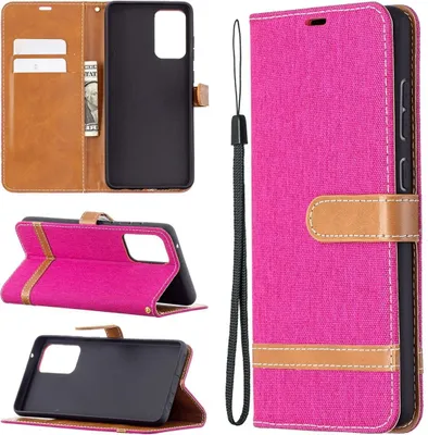 Produktbild von König Design Hülle kompatibel mit Samsung Galaxy A72 5G Kunstleder Handyhülle - Handy Case Rosa