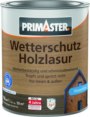 Produktbild von Primaster Wetterschutz-Holzlasur 750 ml farblos