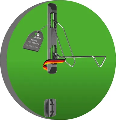Produktbild von conecto Fahrrad-Wand-Halterung, 2.1 bis 2.8 Zoll Reifenbreite, 60° schwenkbar, 5-stufige Höhenverstellung, 35kg Belastbarkeit, schwarz