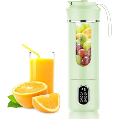 Produktbild von 530 ml Tragbarer Mixer & USB Juicer, Mini Blender mit 12 Klingen, Selbstreinigung, 4 Geschwindigkeiten, BPA-frei, Schnellladefunktion – Grün