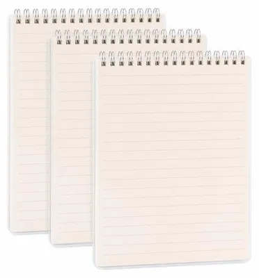 Image de VHV - Cahier - Lot de 3 cahiers lignés format A5 - Blanc, idéal pour l'école et les études