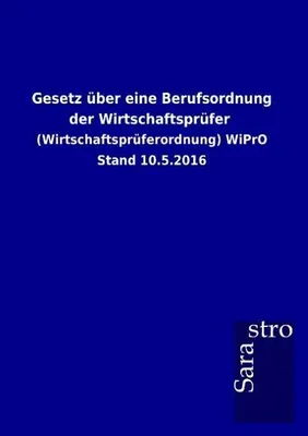 Produktbild von Gesetz über eine Berufsordnung der Wirtschaftsprüfer