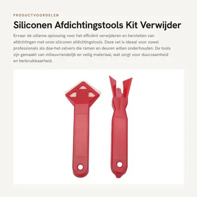 Dichtungswerkzeug Set von 2 - Silikon Dichtmittel Werkzeug - Fugenkratzer - Wiederverwendbar und Langlebig