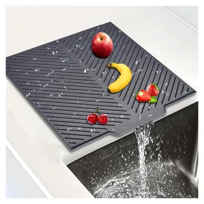 Produktbild von Silikon Abtropfmatte mit Löchern für Geschirr 43 x 33,5 x 0,45 cm