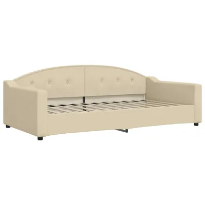 Zdjęcie produktu dla VidaXL 354192, sofa rozkładana, Kremowy, Pianka, Metal, Poliester, Drewno, 2230 mm, 1100 mm