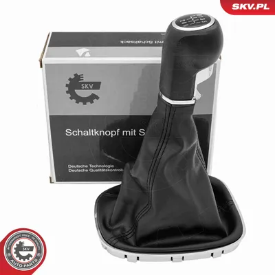 Produktbild von ESEN SKV Schaltknauf 6-Gang Schalthebelknauf Schwarz Synthetikleder Kunststoff für OPEL Corsa D Schrägheck (S07)