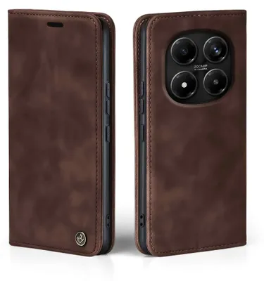 Produktbild von Handy Hülle für Xiaomi Redmi Note 15 Pro+ 5G Klapphülle Bookcase Flip Cover Handy Tasche Etui Farbe: Dunkelbraun