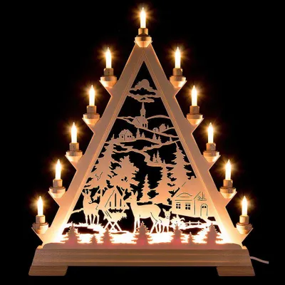 Produktbild von Lichterspitze Forsthaus (56cm) von Kunstgewerbe Taulin
