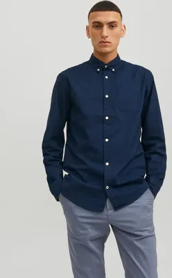Produktbild von Jack & Jones Hemd Langärmliges OXFORD SHIRT mit Button-Down Kragen