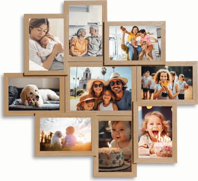Produktbild von Bilderrahmen Collage für 9 Bilder - Farbe: Beige