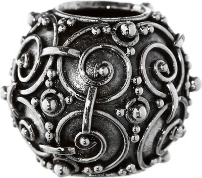 Produktbild von Wikingerperle Askur Handgeschmiedet 925 Sterlingsilber Lockenperle 6419