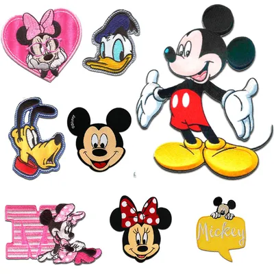 Obrázek produktu pro Záplata nažehlovací obrázek Mickey Mouse Disney komiksové dětské záplaty aplikace záplaty
