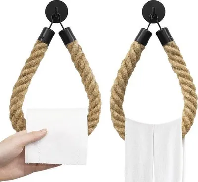 Immagine prodotto di Portarotolo per cucina e bagno con 2 clip adesive nere