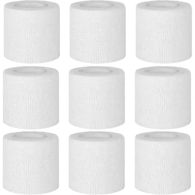 Image de Pansement adhésif, 9 rouleaux, 5 cm x 4,5 m, bandage élastique adhésif
