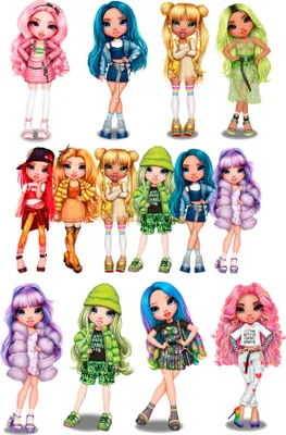 Produktbild von "Rainbow High" 8 Stuck - je.10cm, 1x 16cm- 8cm Cake Topper,Tortenaufleger,Geburtstag,Tortendeko,