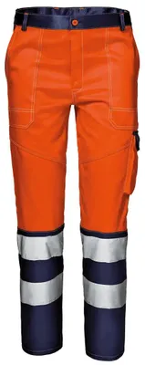 Produktbild von Sir Safety VELVET COLOR Herren Warnschutzhose Thermo reflektierend EN ISO 20471 Klasse 2, 46, HI-VIS ORANGE/BLUE
