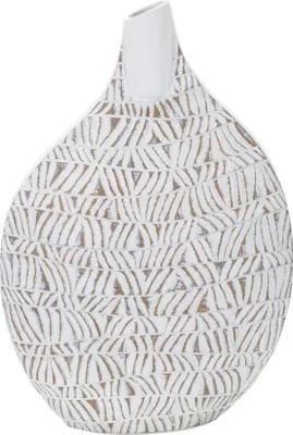 Produktbild von Mauro Ferretti Vase, Modell Shopping, Ø 18x45 cm, Farbe: Weißgold