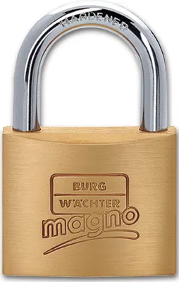 Produktbild von Burg-Wächter Zylinder-Vorhangschloss 400 E Magno Breit 30mm Bügelstärke 5mm Messing - 06130 5