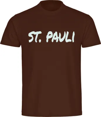 Produktbild von multifanshop Herren T-Shirt - St. Pauli - Textmarker, braun, Größe L
