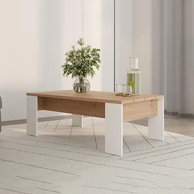 Produktbild von Bertona - Couchtisch, 120x67x43h cm Eiche Braun, Rechteckig