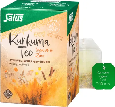 Produktbild von Kurkuma Tee - Ingwer & Zimt Salus, 15 St FBE