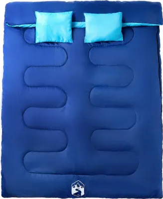 Produktbild von vidaXL Doppelschlafsack mit Kissen Erwachsene Camping 3-4 Jahreszeiten
