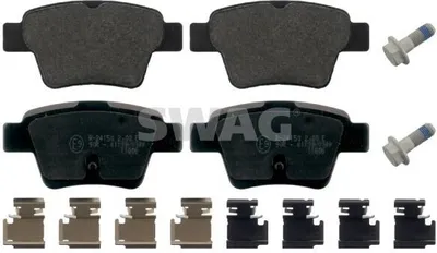Produktbild von SWAG Bremsbeläge Satz Hinten Bremsklötze passend für PEUGEOT 207 (WA, WC) 62 91 6813