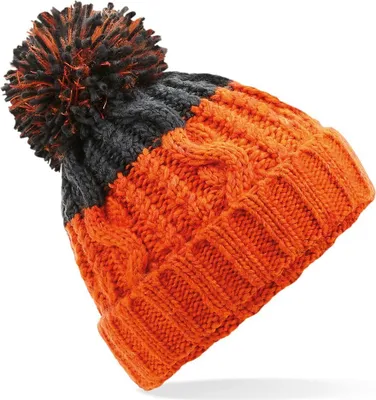 Image de Beechfield casquette unie à rabat Apres RW7276 (taille unique) (Orange/Gris)
