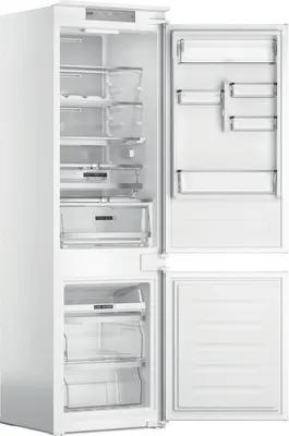 An open refrigerator with its interior visible.