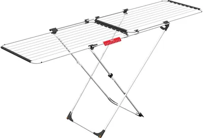 Produktbild von Doble Wäschegestell ausziehbar - 22 m Trockenlänge - Weiß - 61 x 19,5 x 130,5 cm