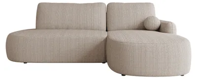 Produktbild von MIRJAN24 Ecksofa Loridu O Cord, mit Schlaffunktion und Bettkasten, L-Form Sofa (Farbe: Poso 03, Ecksofa: Rechts), KI-generiertes Bild