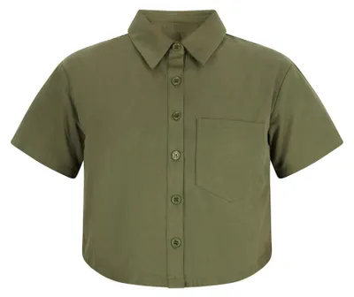 Image de Chemise pour femme SAPORTA - couleur olive, taille XL