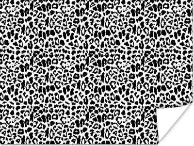 Produktbild von MuchoWow® Poster Tiermuster - Design - Schwarz - Weiß 120x90 cm - Wandbild
