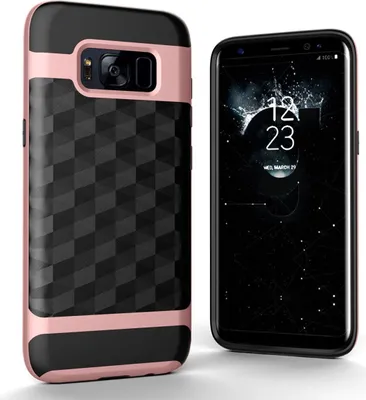 Produktbild von Hülle für Samsung Galaxy S8 Backcover Case Handy Schutzhülle - Cover 3D Prisma Design Rose Gold