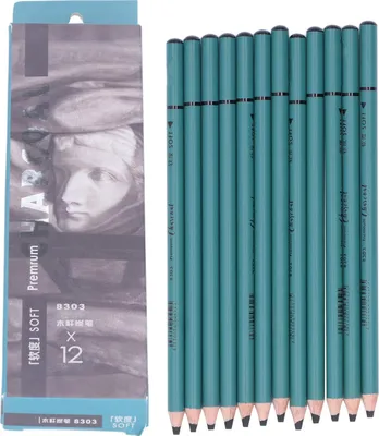 Image de 12 crayons à charbon, flexibles, écriture fluide, faciles à utiliser, Charcole Art Supply pour le dessin détaillé, l'esquisse, la peinture