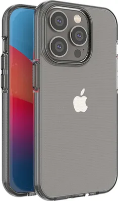 Zdjęcie produktu dla Spring Case etui iPhone 14 Pro silikonowy pokrowiec z ramką czarne