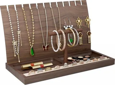 Produktbild von Famanu Ringbox aus Walnussholz - Vintage, Hochzeit, Verlobung - Samt-Ringbox