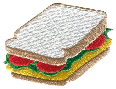 Obrázek produktu pro Sandwich Toast - nášivka, nažehlovací nášivka, nášivka, nášivky, k nažehlení, velikost: 5,6 x 4,5 cm