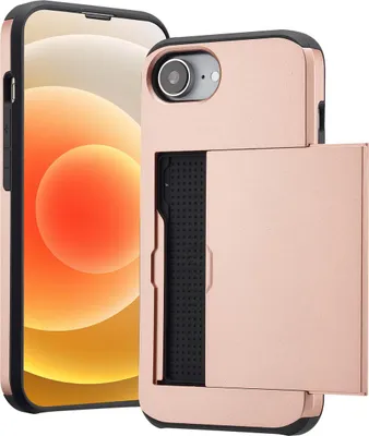 Zdjęcie produktu dla imoshion Tylna obudowa z uchwytem na karty dla Apple iPhone 17e / 16e - różowe złoto