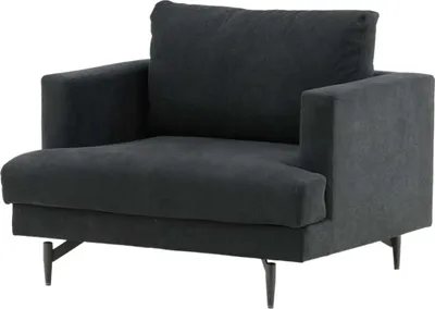 Produktbild von FURNLUX Sessel Sofia Schwarz 104cm / Hauptfarbe: Schwarz / Abmessungen: 104 x 92 x 82 cm