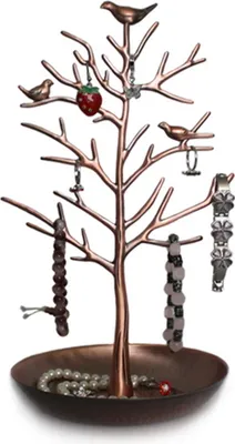 Produktbild von Vögel auf Baum Schmuckständer Schmuckhalter Schmuckdisplay Metall
