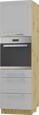 Produktbild von Backofenschrank Kvantum Q-D14/RU/3A Vollauszug 60cm Korpus- & Frontfarbe wählbar,dust grey matt,eiche artisan