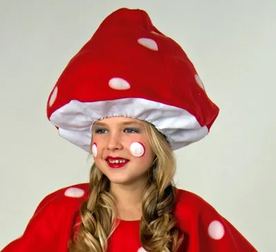 Produktbild von Plüschmütze dehnbar Roter Fliegenpilz Kindermütze / Hütte - Fasching - Karneval, Ideal als Geschenk -  1 Stück
