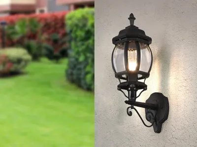 Produktbild von LED Außenwandleuchte, Wandlaterne stehend 49cm für Fassadenbeleuchtung Hauswand