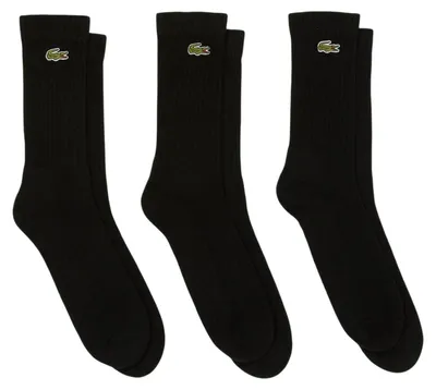 Produktbild von Lacoste - Socken für Herren/Damen Uni, Baumwolle (3er-Pack) GT17413 (39 EU - 42 EU) (Schwarz)